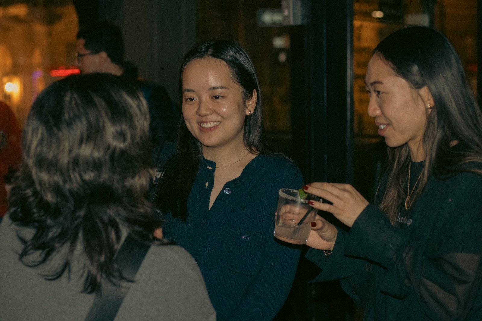 a toast at the bar