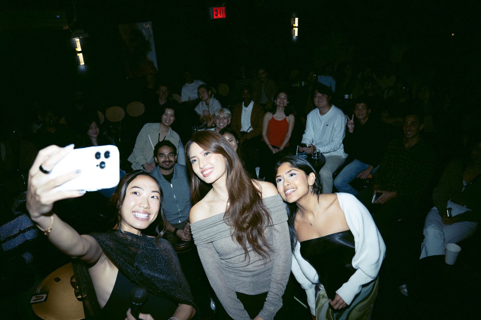 a selfie in the crowd