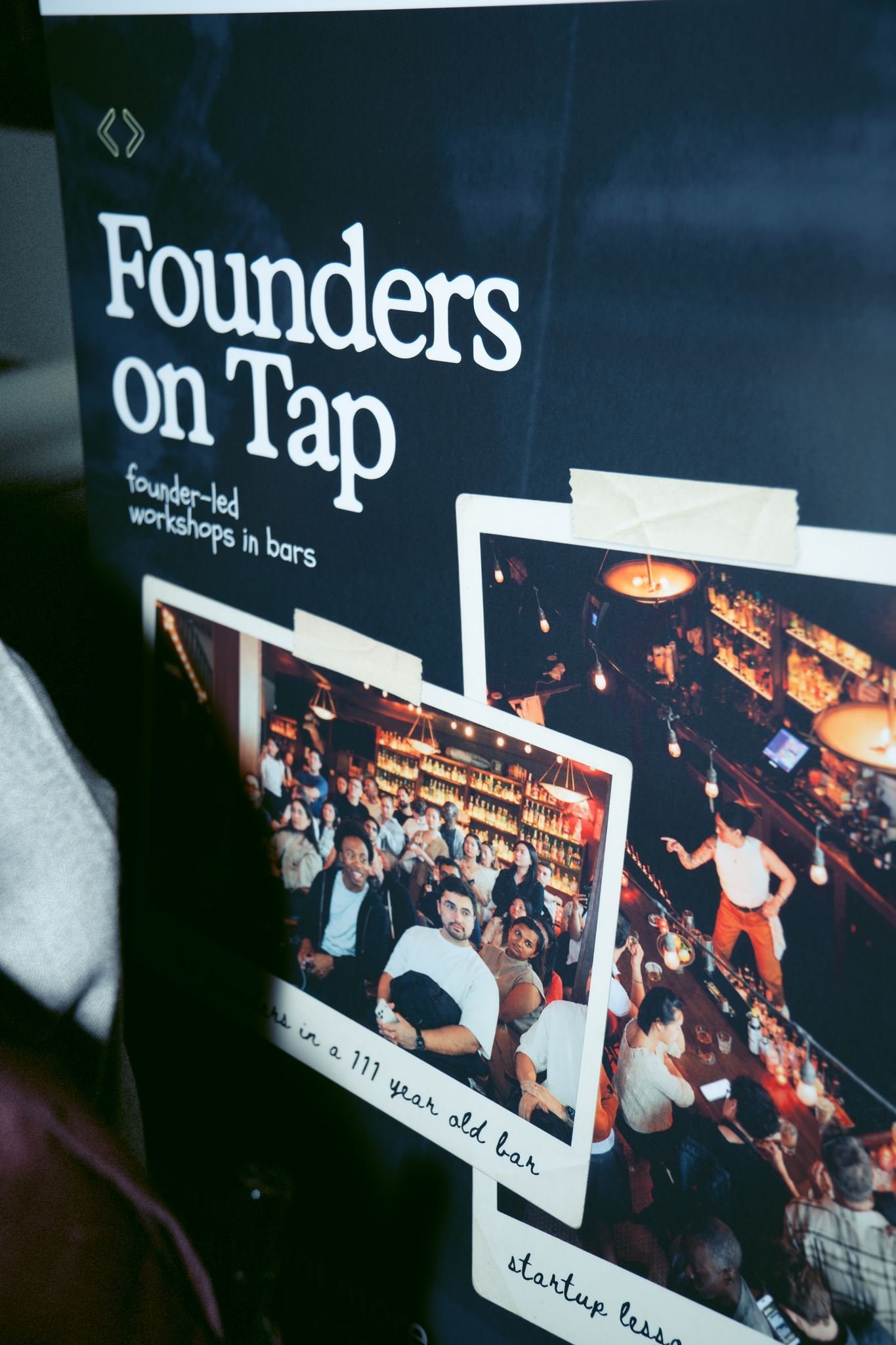 founder led workshops in bars