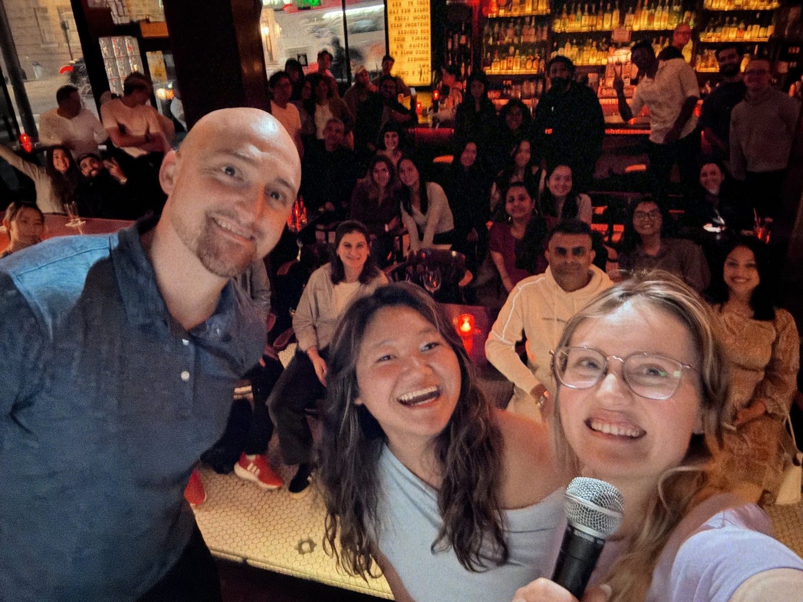 selfie with the crowd